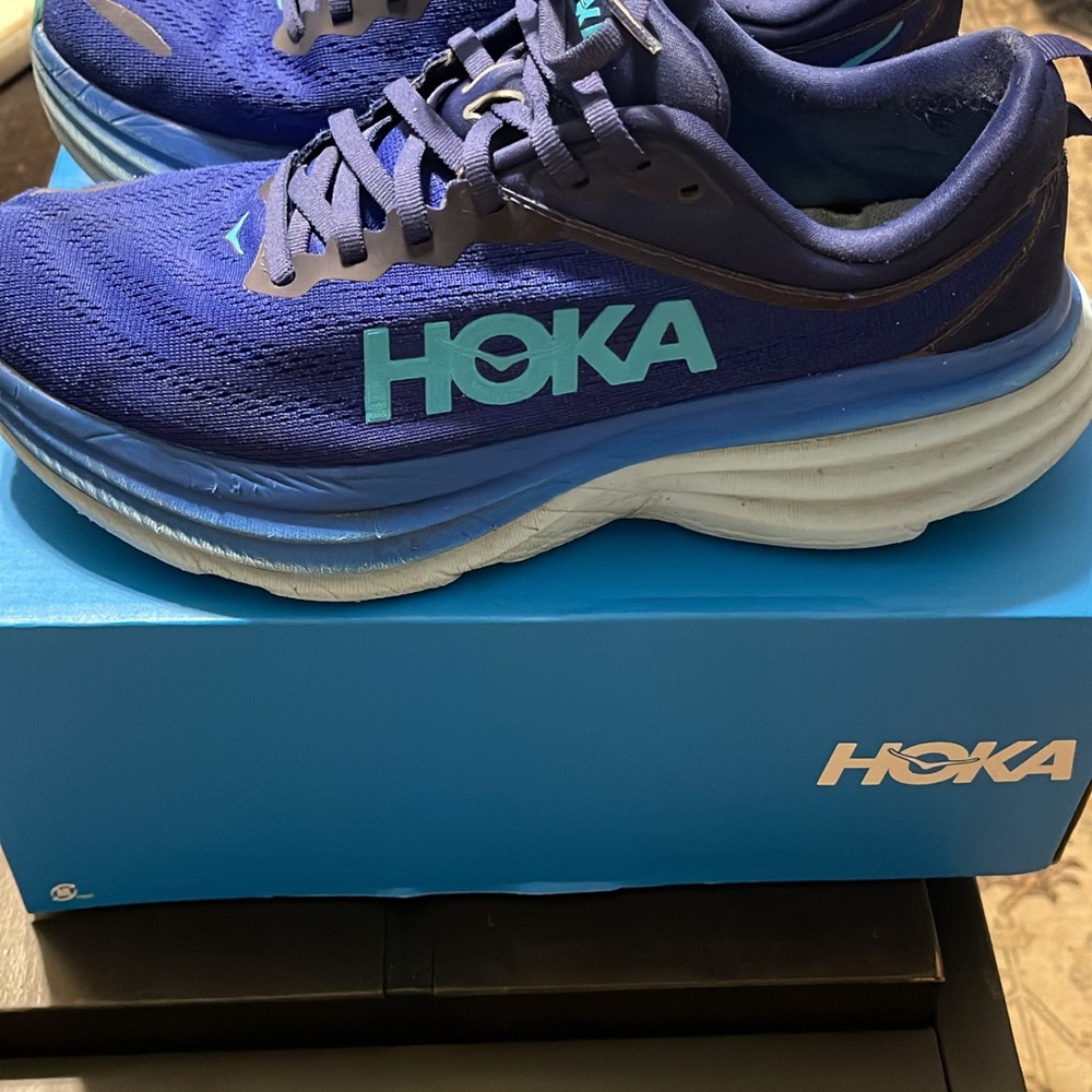 Hoka Vibrant Blue Athletic Sneakers